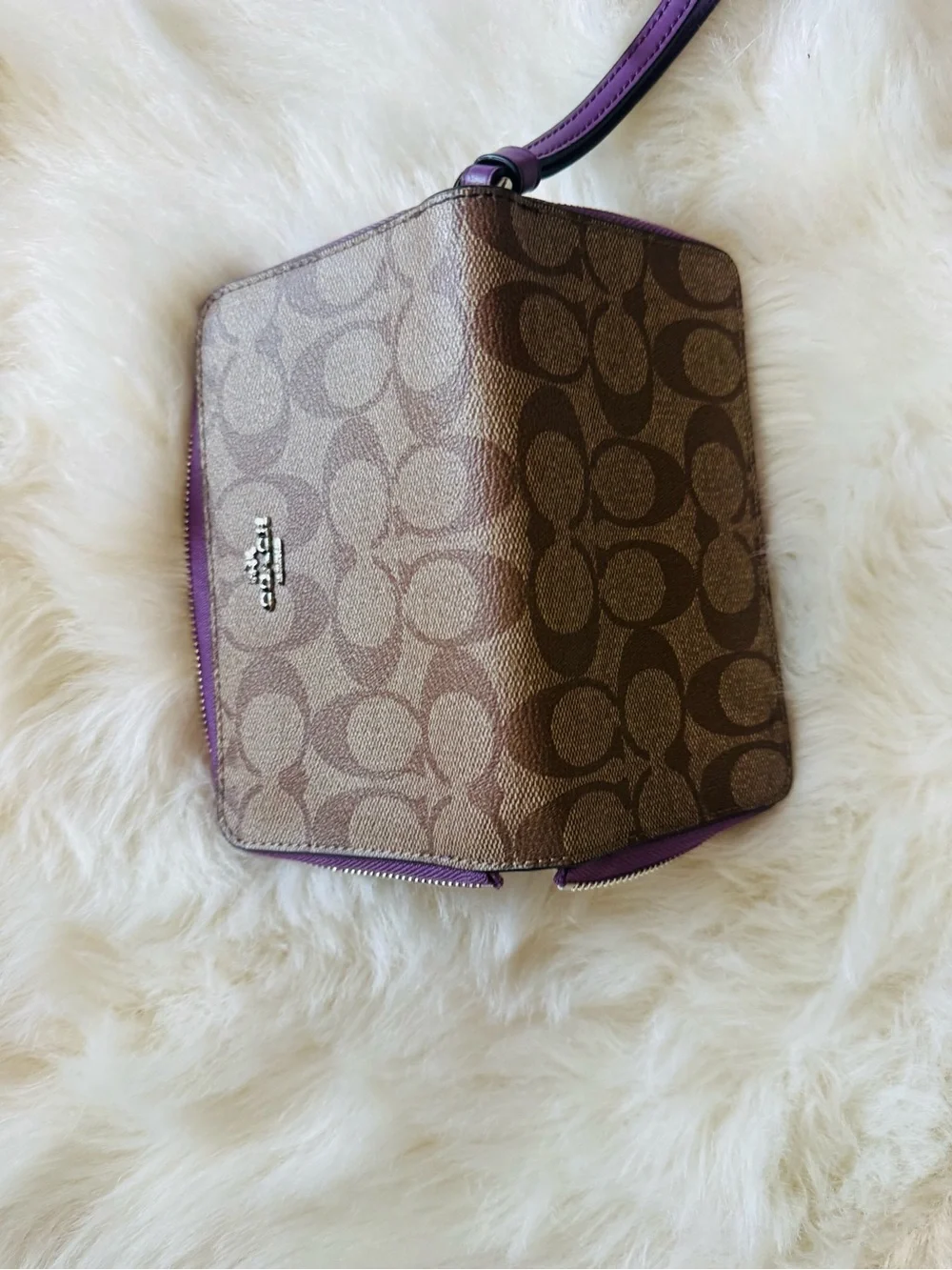 Coach Wallet Wristlet with Purple Trim NWOT - Picture 6 of 7